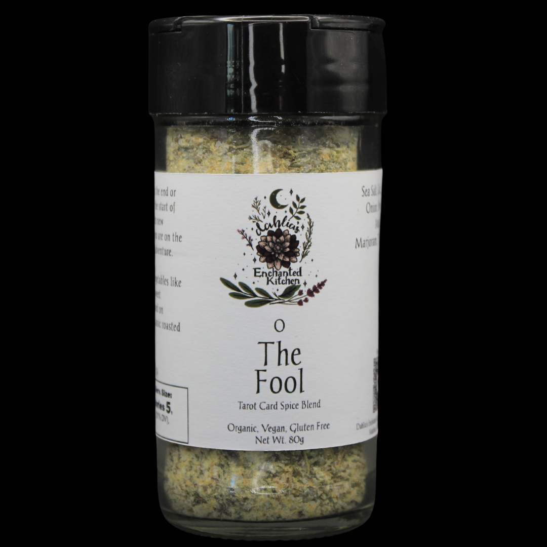 Dahlia's Enchanted Kitchen – wholesale Dried spice mix – The Fool - Tarot Card Culinary Spice Blend0