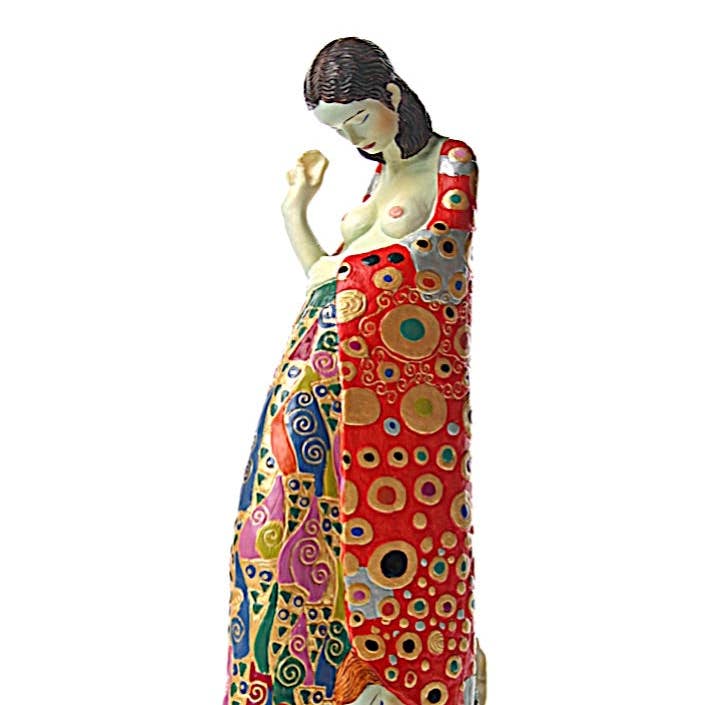 Femme en Manteau Rouge Figurine Statue Art Nouveau Musée Collection par Gustav Klimt pour la vente par Museum Wholesale Inc