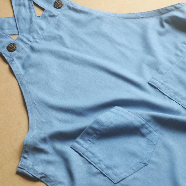 Smilogy Kids Ltd – wholesale Apron – Kids – Denim Blue Kids Linen Apron6