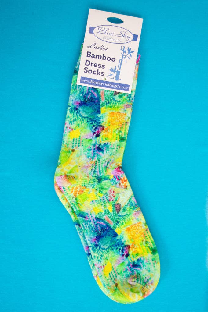 Blue Sky Clothing Co LLC – wholesale Socks – Women's – Ladies Bamboo Dress Socks, Assorted Prints1