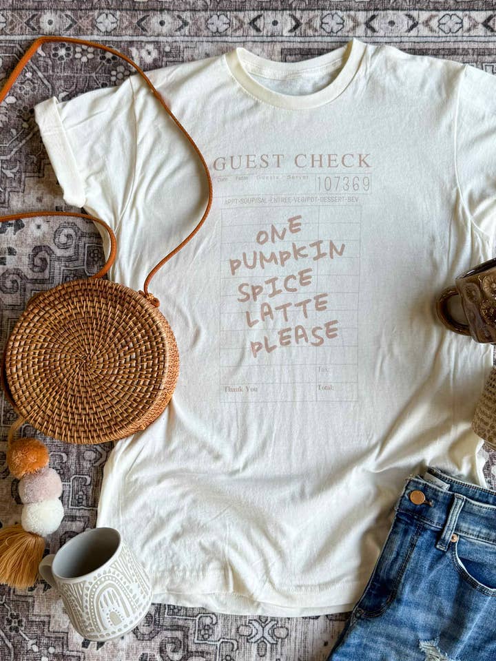 Pumpkin Spice Latte Tack T-shirt för wholesale av Alabama Threads