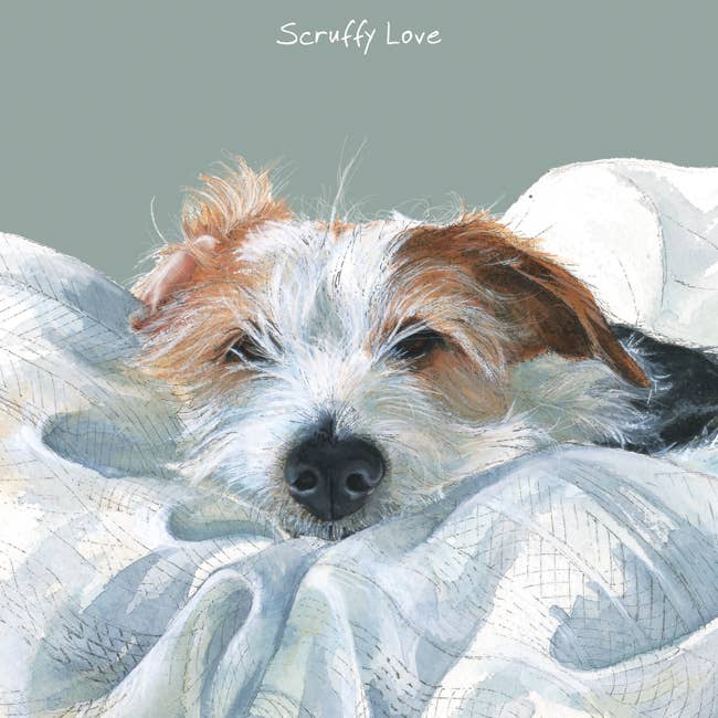 Scruffy Love Greeting Card for wholesale by The Little Dog Laughed