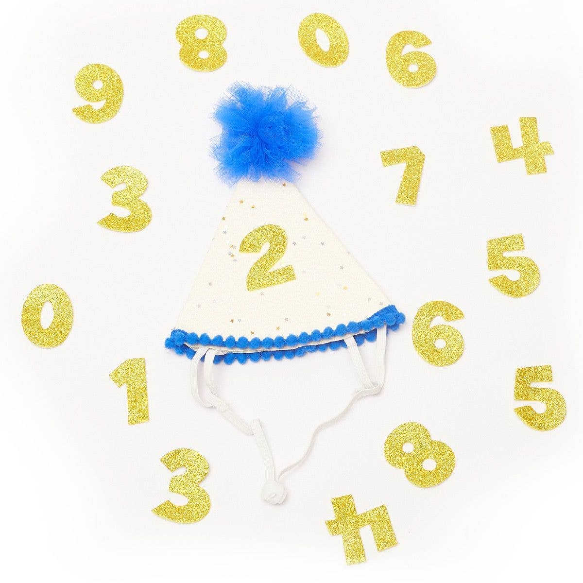 PetLondon – wholesale Pet hat – Dog – Dog Party Hat with sticky numbers-Save 30% set of 10 hats5