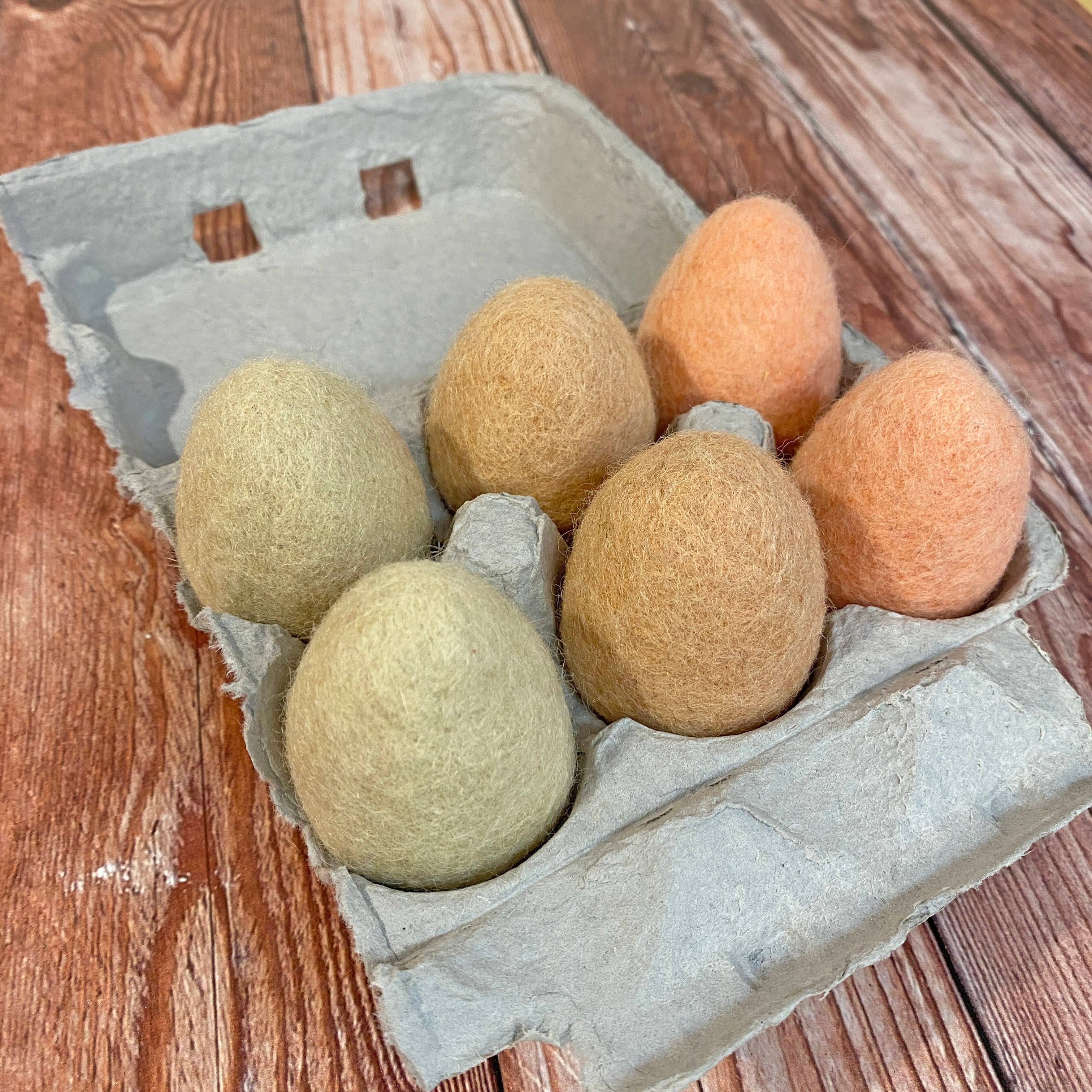 Oakwind Hollow - Wholesale Decorative tabletop object - Half Dozen Felt Eggs Local Eggs Farmhouse Rustic Decor1