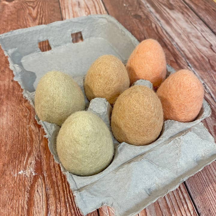 Oakwind Hollow - Wholesale Decorative Tabletop Object - Half Dozen Felt Eggs Local Eggs Farmhouse Rustic Decor1