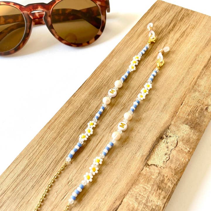 Brillenkette mit Gänseblümchen für den Großhandel von PetitAtelier0711