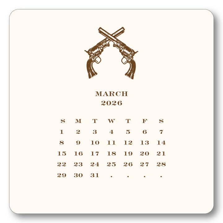 Maison de Papier - Wholesale Calendar - 2026 Cowboy Calendar with Easel3