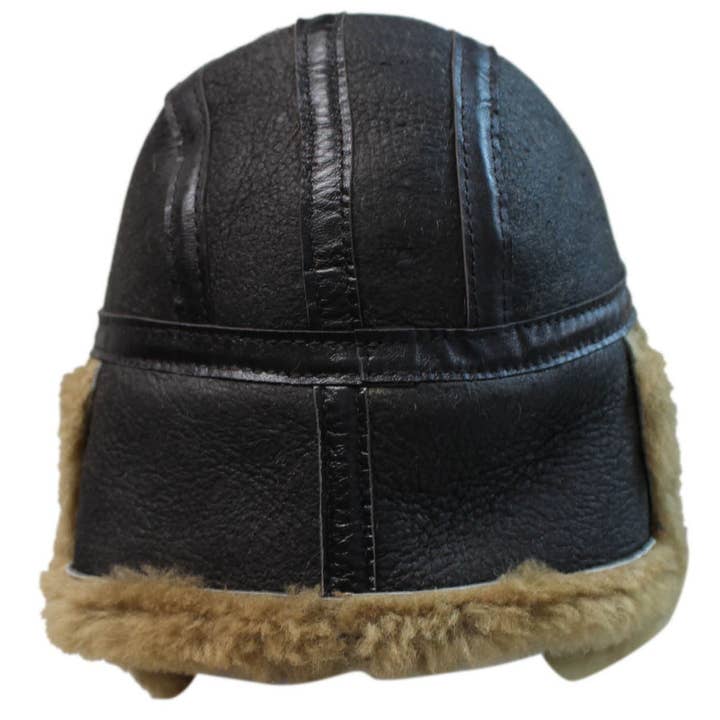 Infinity Leather (Upperclass Fashions Ltd) – wholesale Trapper/bomber hat – men's – Mens RAF Aviator Sheepskin B-55 Trapper Hat