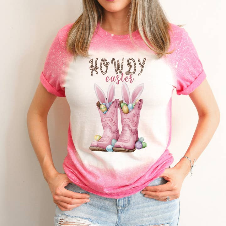 Salut T-shirt de Pâques décoloré pour la vente par Hello Gorgeous Apparel