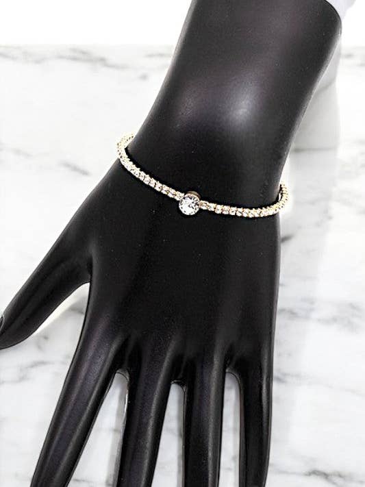 Bracelet Pave Flex en strass pour la vente par Andrea Bijoux