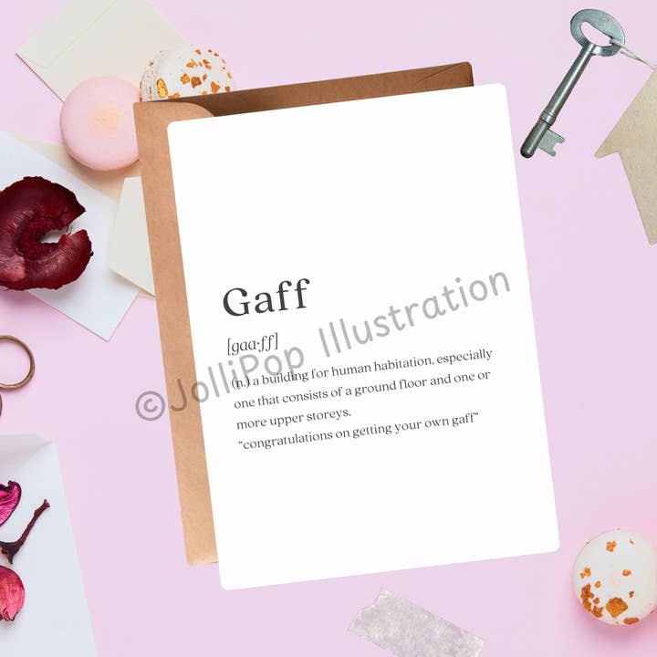 Dictionnaire - Gaffe - Carte de vœux pour la vente par JolliPop Illustration