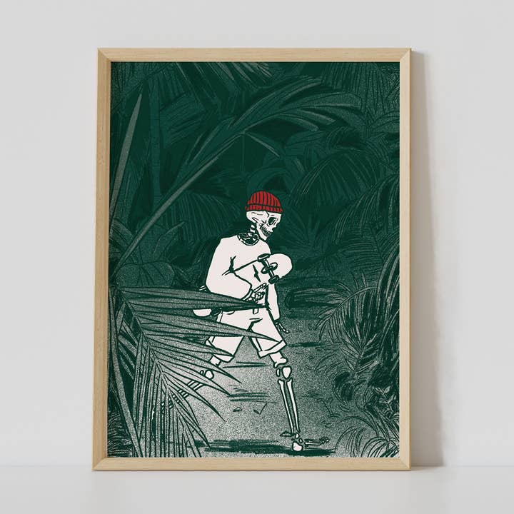 Solitude Skater | Art Print | Illustrated Print | Skate Art for wholesale by Lost Lines Studio