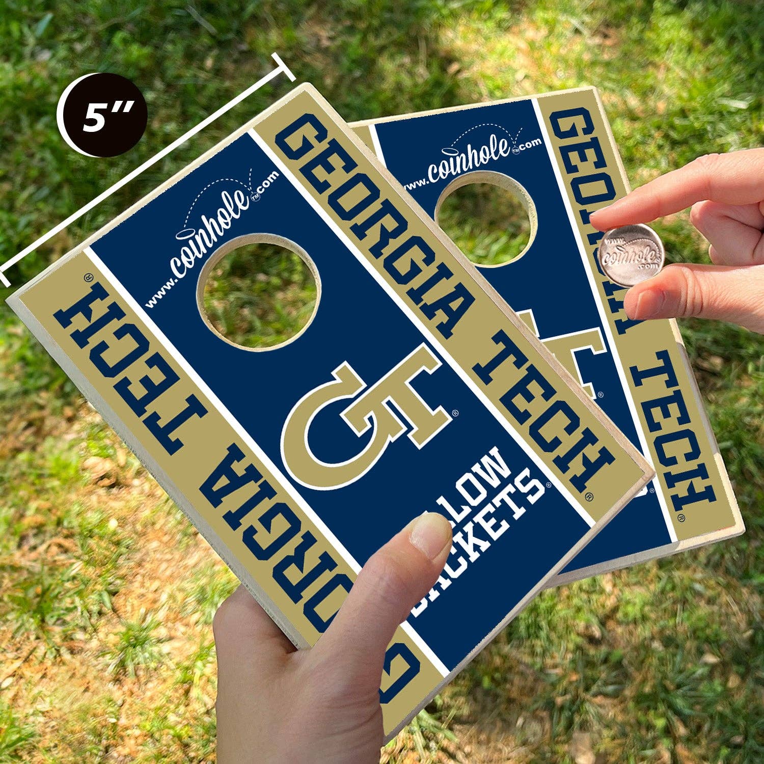 Coinhole - Wholesale Board Game - Georgia Tech Coinhole® Tabletop Game Set2