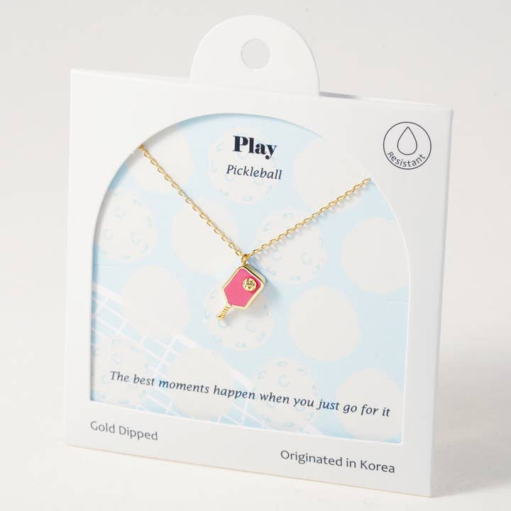 Roze Augurk Pikker Pickleball, Ketting voor wholesale door INKI STUDIO