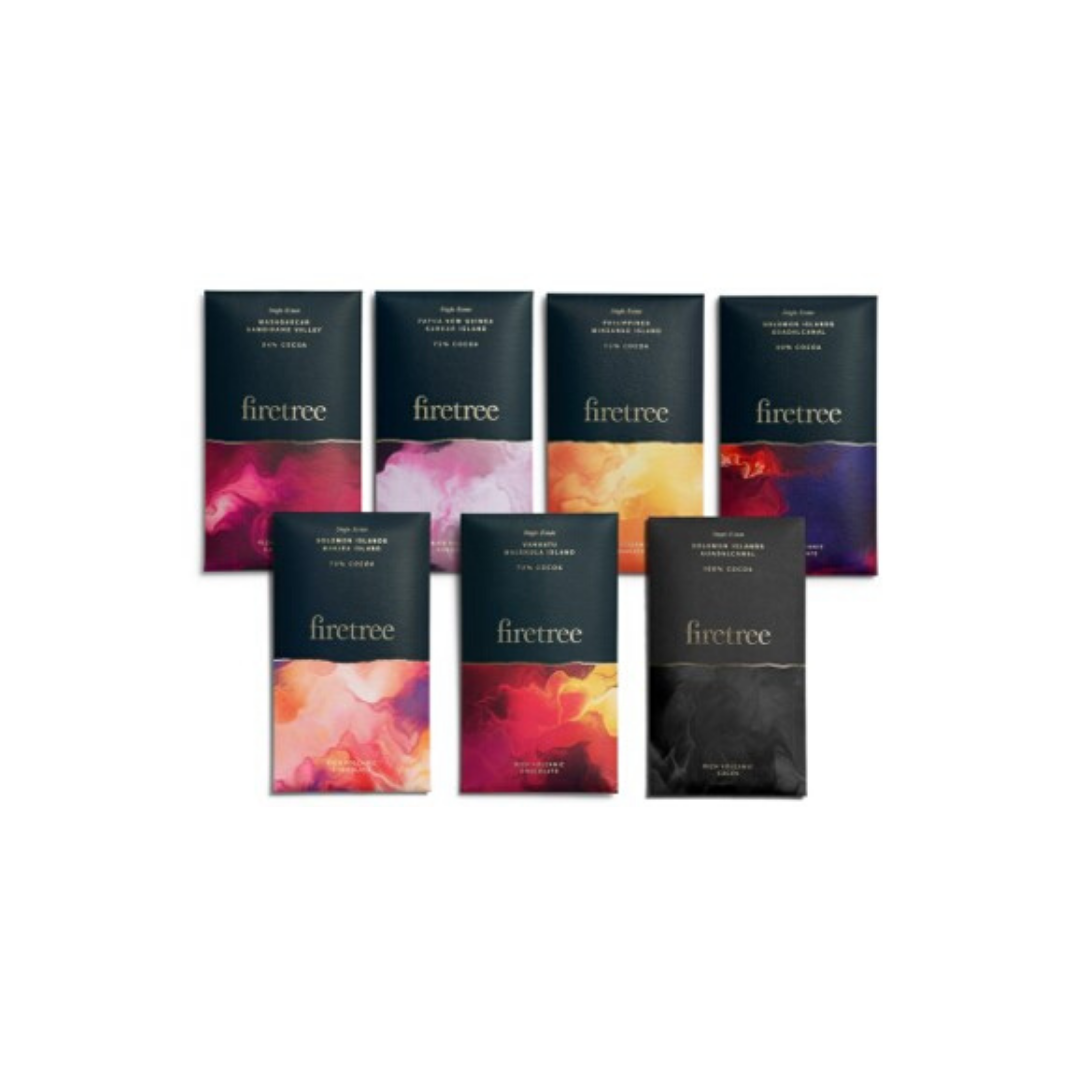 Firetree Chocolate - Wholesale Chocolate Bar - Bestseller - Firetree Tasting Bar Gift Box (7 X 25g Bars)3