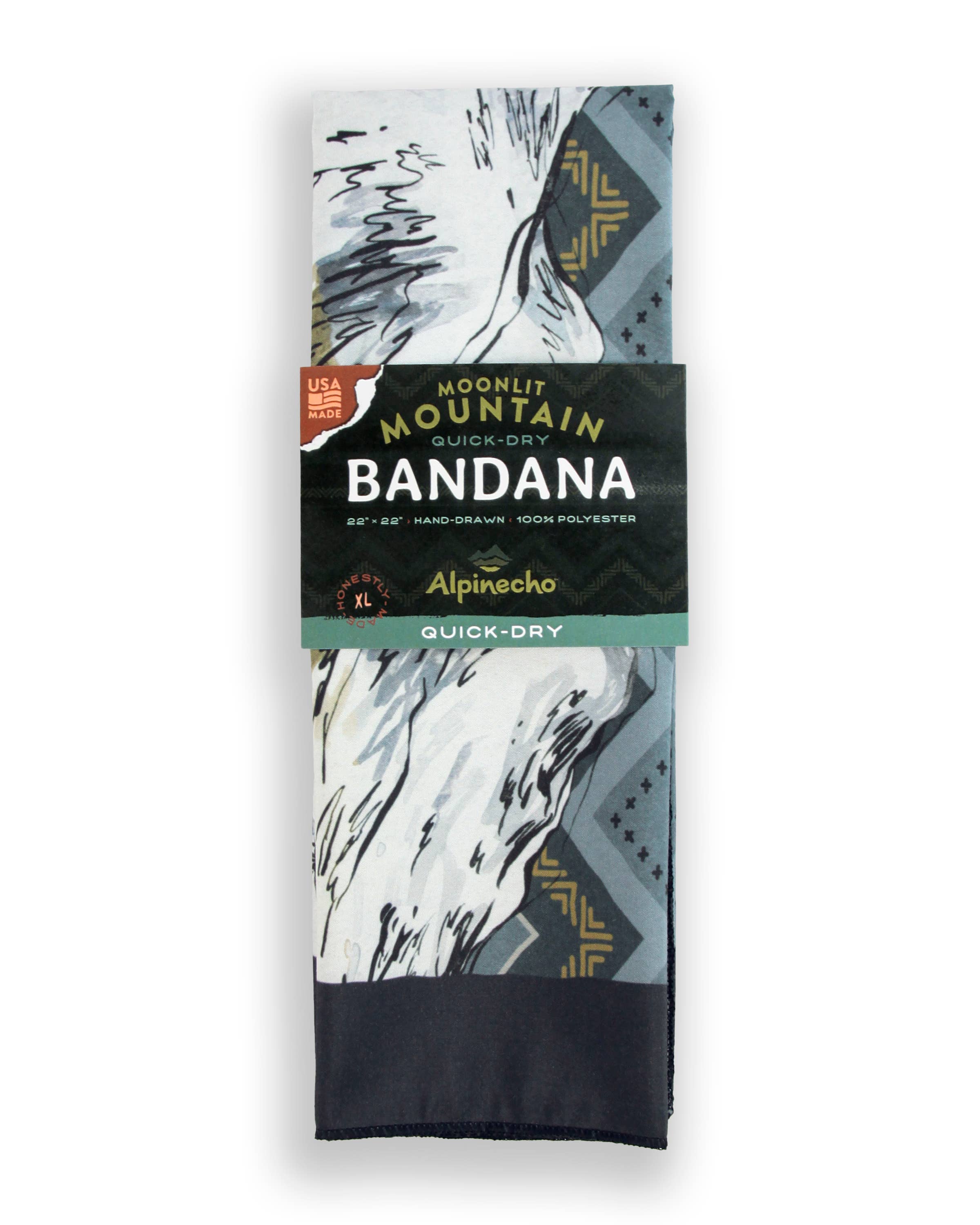 Alpinecho - Wholesale Bandana - Unisex - Moonlit Mountain Quick-Dry Bandana1