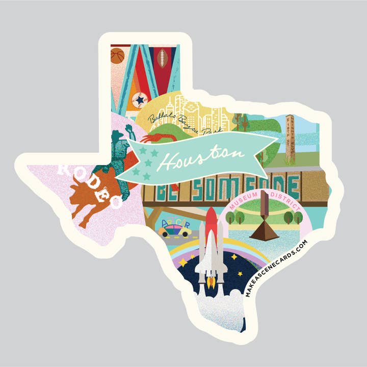HOUSTON, TEXAS AUFKLEBER MIT AUSSPARUNG für den Großhandel von Make A Scene