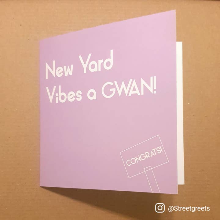 New Yard Vibes Card for wholesale by Streetgreets