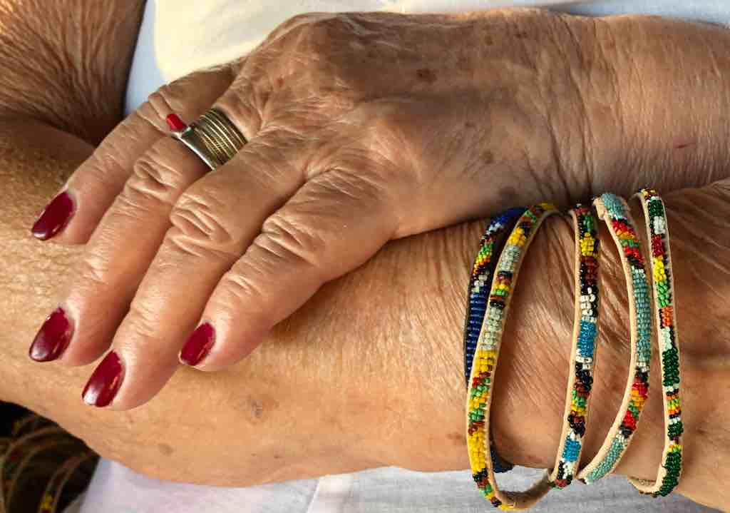 The Niger Bend - Vendita all'ingrosso Bracciale con perline - Sahara - Braccialetto in pelle Mali con perline10