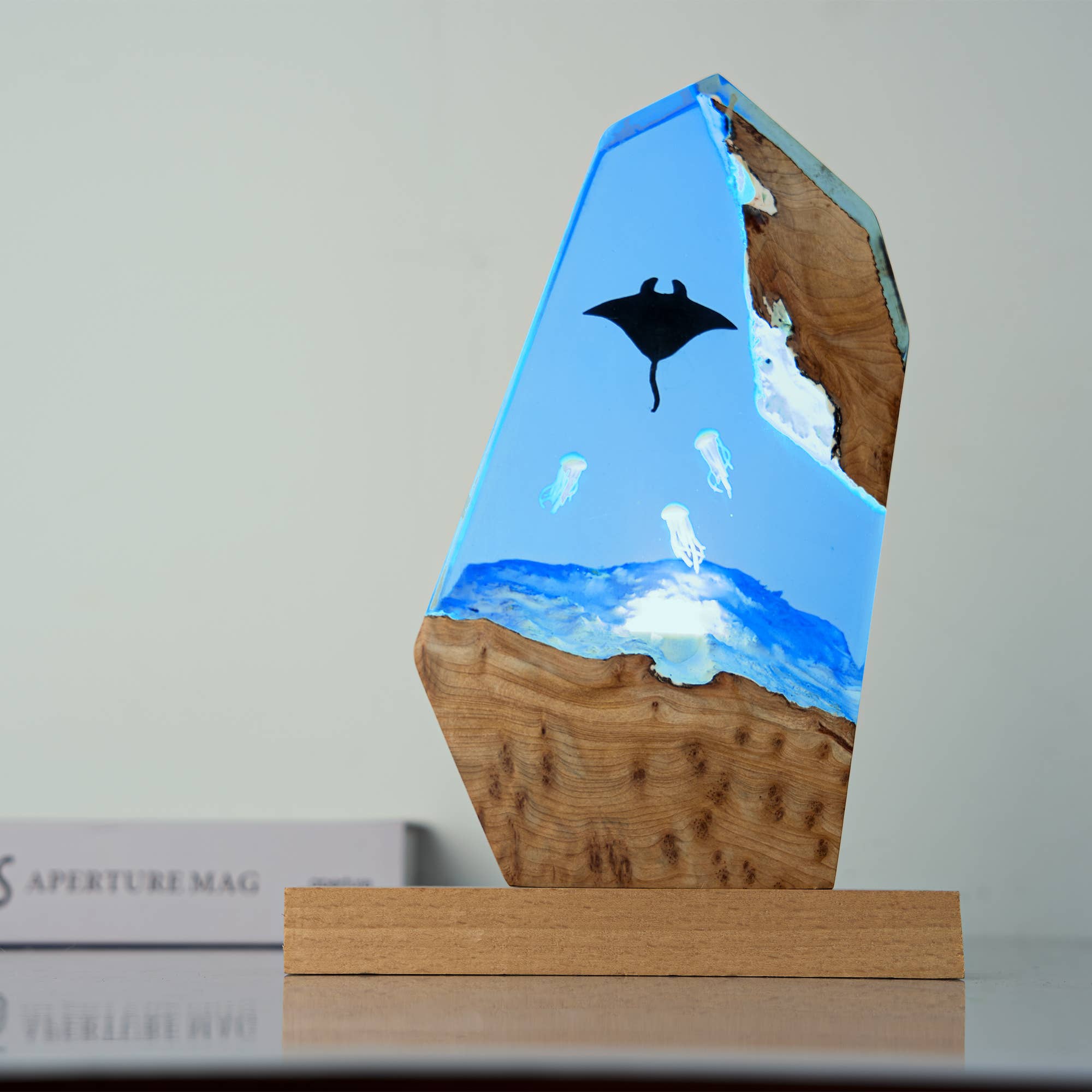 VIVZONE - Vente Veilleuses - Lampe de chevet à résine époxy3