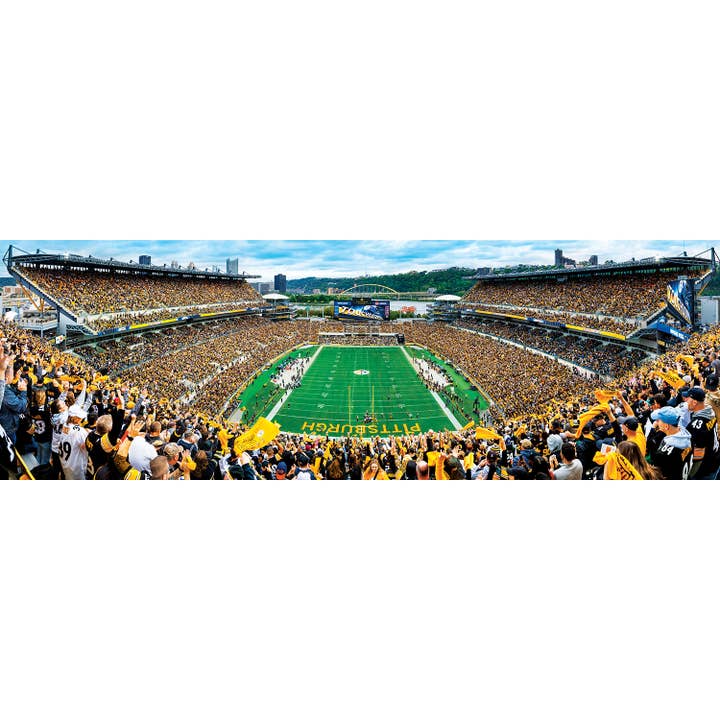 Masterpieces Puzzles - Wholesale Puzzle - Adult - Pittsburgh Steelers - 1000 Piece Panoramic Puzzle - End View