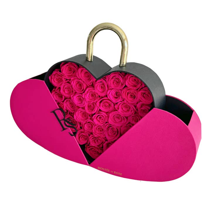 MONTÉE DE ROSE - Wholesale Artificial flowers - Lock of the Heart in Fuchsia4