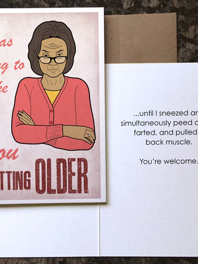 Sjovt Fødselsdagskort - At Blive Ældre for engroshandel hos Colin Hayes Art