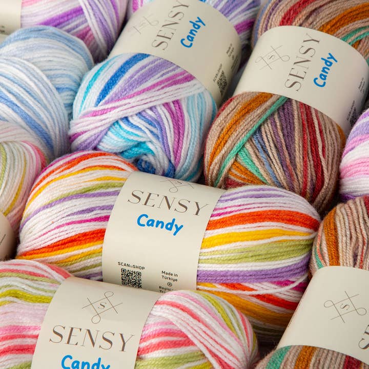 Sensy - Wholesale Yarn - Sensy Candy Yarn, 3.5 oz, 251 Yards, Gauge 3 Light28