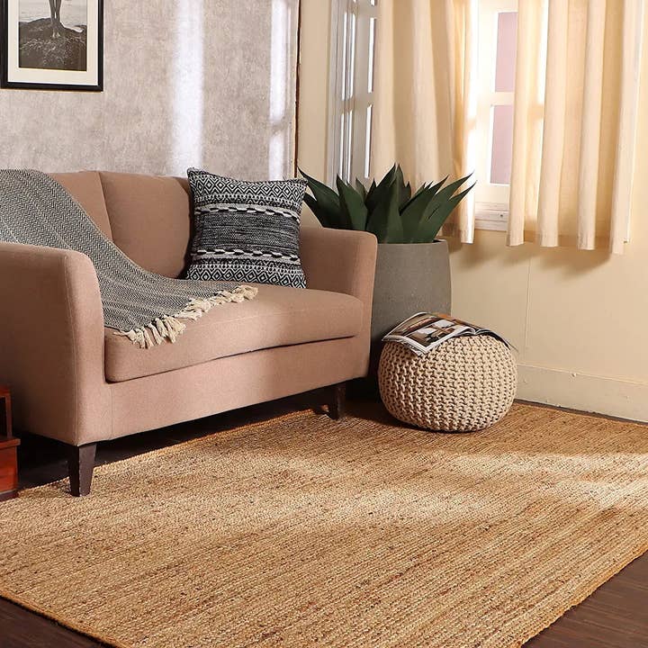 REDEARTH Round Pouf (19.5" x 19.5" x 14") - Ivory for wholesale on Faire8