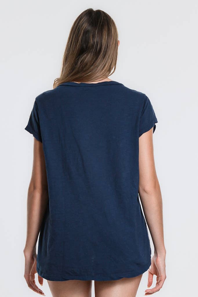 TINA Stephens Italy/Tees By Tina - Wholesale Blouse - Women's - Nola Cotton/Linen V-Neck Top (BSS207)46