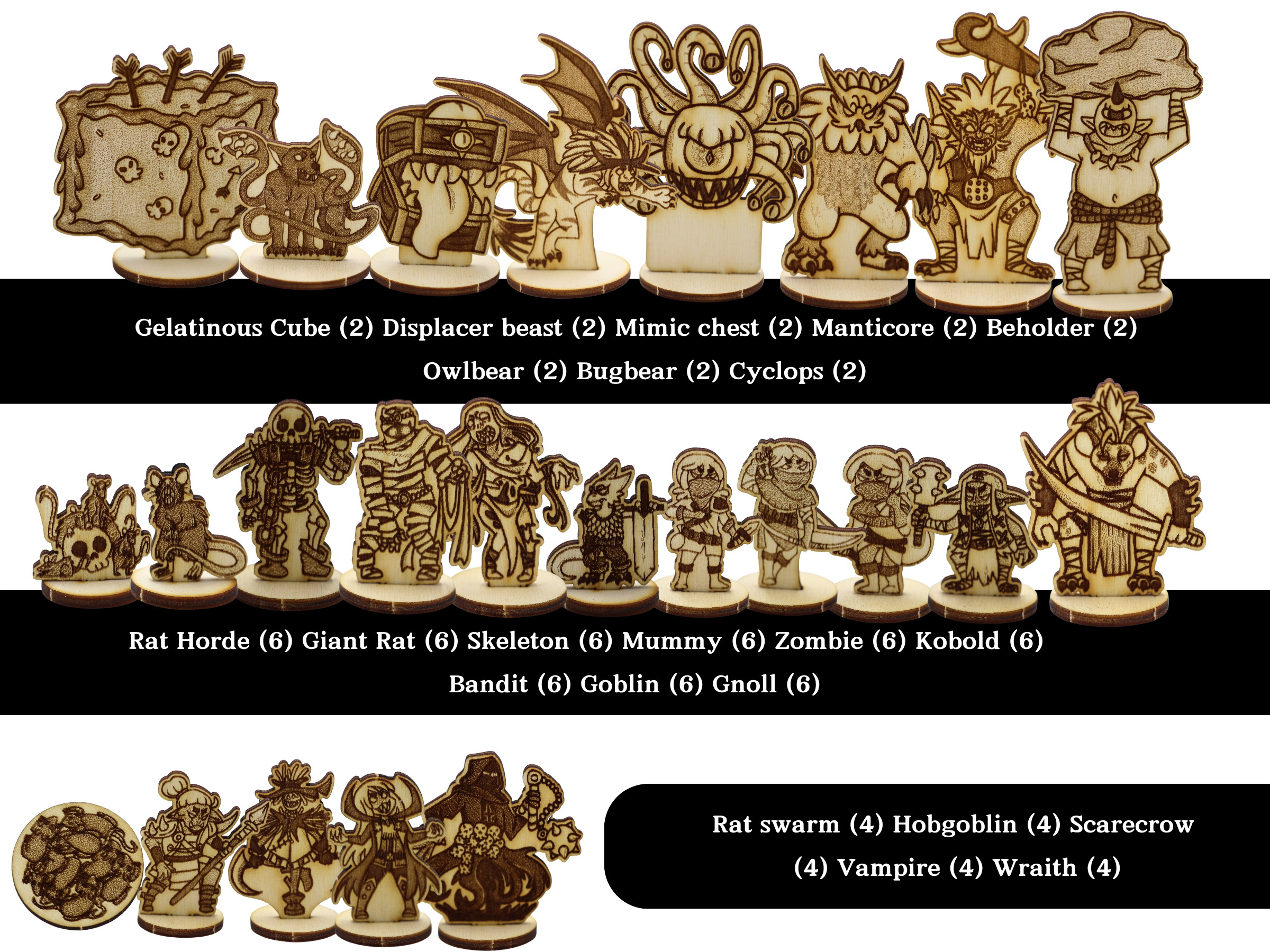 CorvidArts - Wholesale Board Game - Monster Kit (Set of 90)2