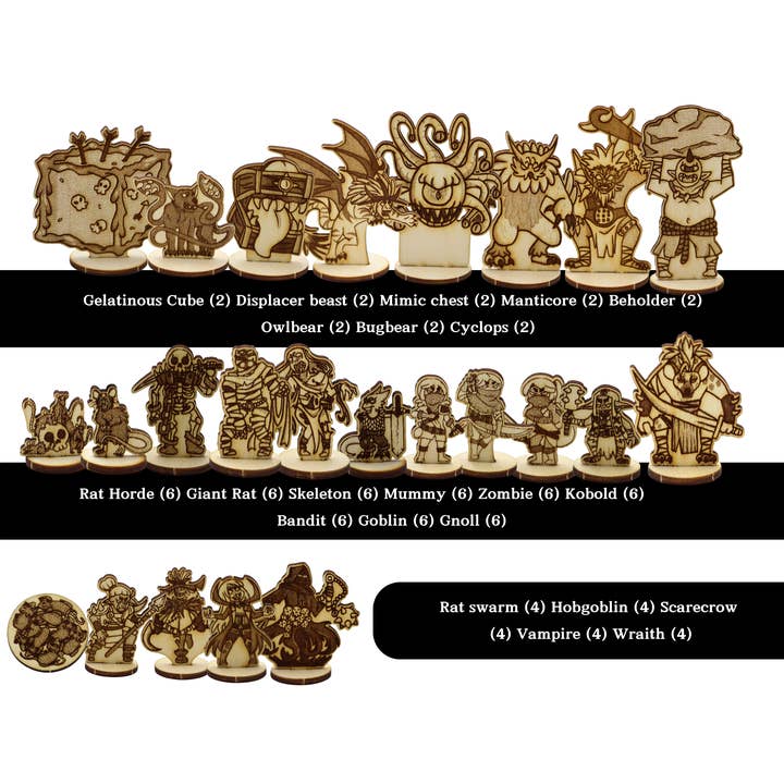 CorvidArts - Wholesale Board Game - Monster Kit (Set of 90)2