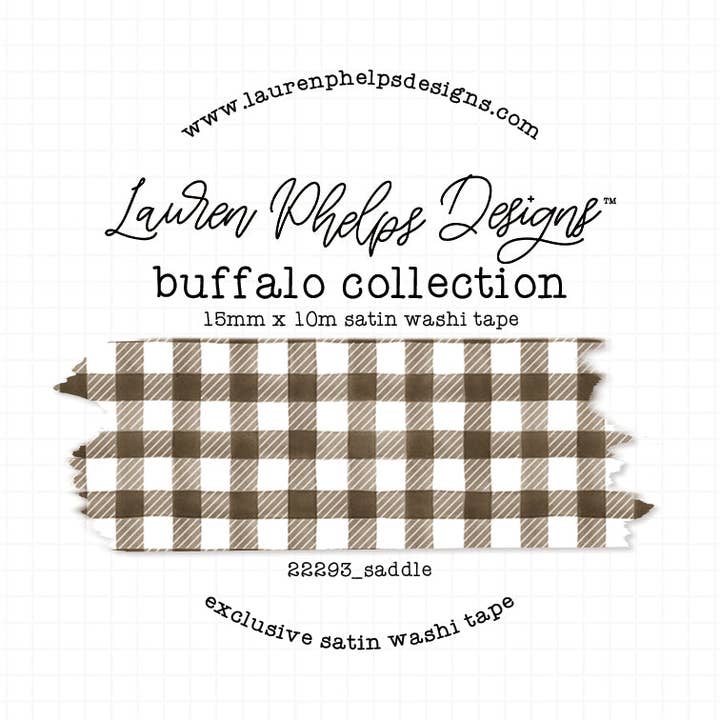 Pacote Washi Call Buffalo Check Cetim por atacado de Lauren Phelps Designs