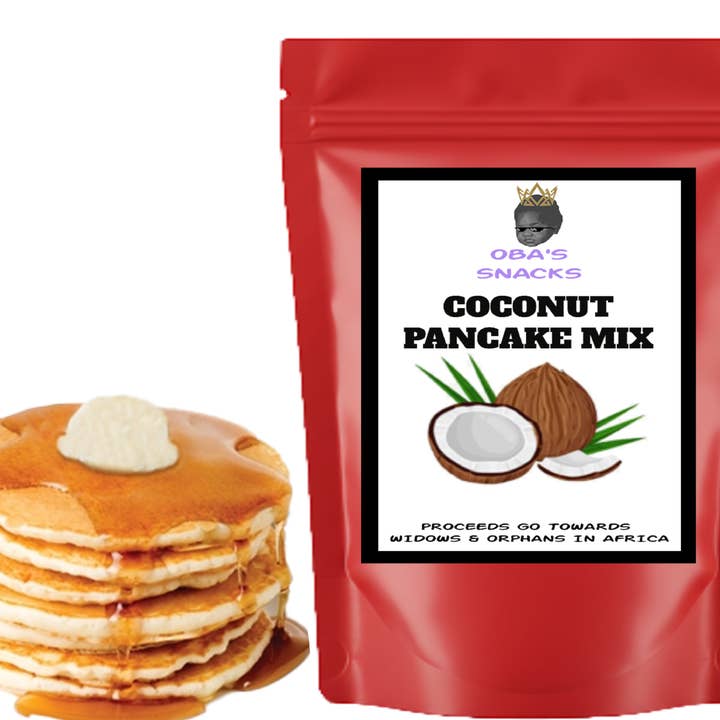 Mélange pour pancakes à la noix de coco pour la vente par Oba's Snacks