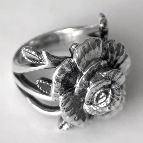 Bague Rosa Rose Flower pour la vente par Aquani