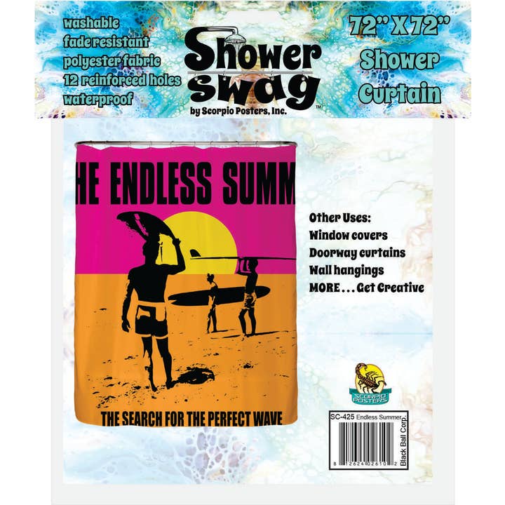 Scorpio Posters - Wholesale Shower Curtain - Shower Swag™ Shower Curtain  - The Endless Summer1
