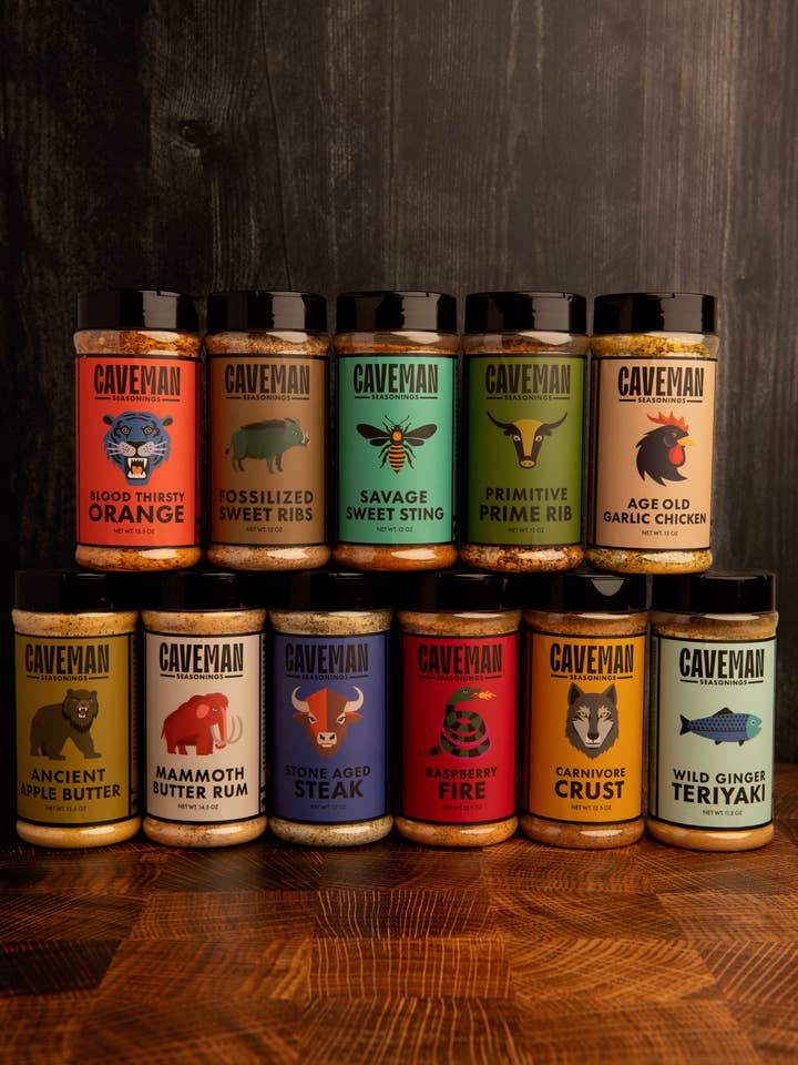 Boîtier d'échantillonneur pour la vente par Caveman Seasonings