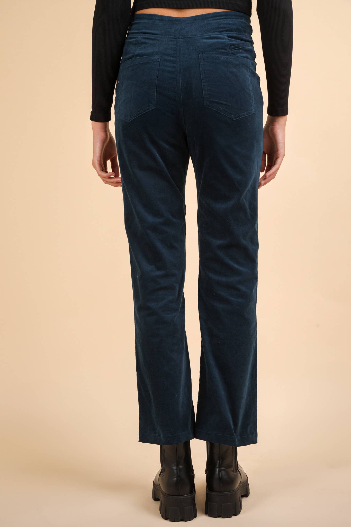 VERY J - Vente Pantalon – femme - NP70562-Pantalon en velours à coupe botte avec poches arrière15