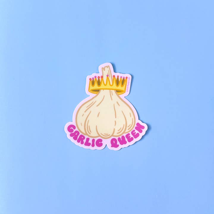 liadelyonart - Wholesale Sticker - Garlic Queen Vinyl Sticker, 3x2.85 in.3