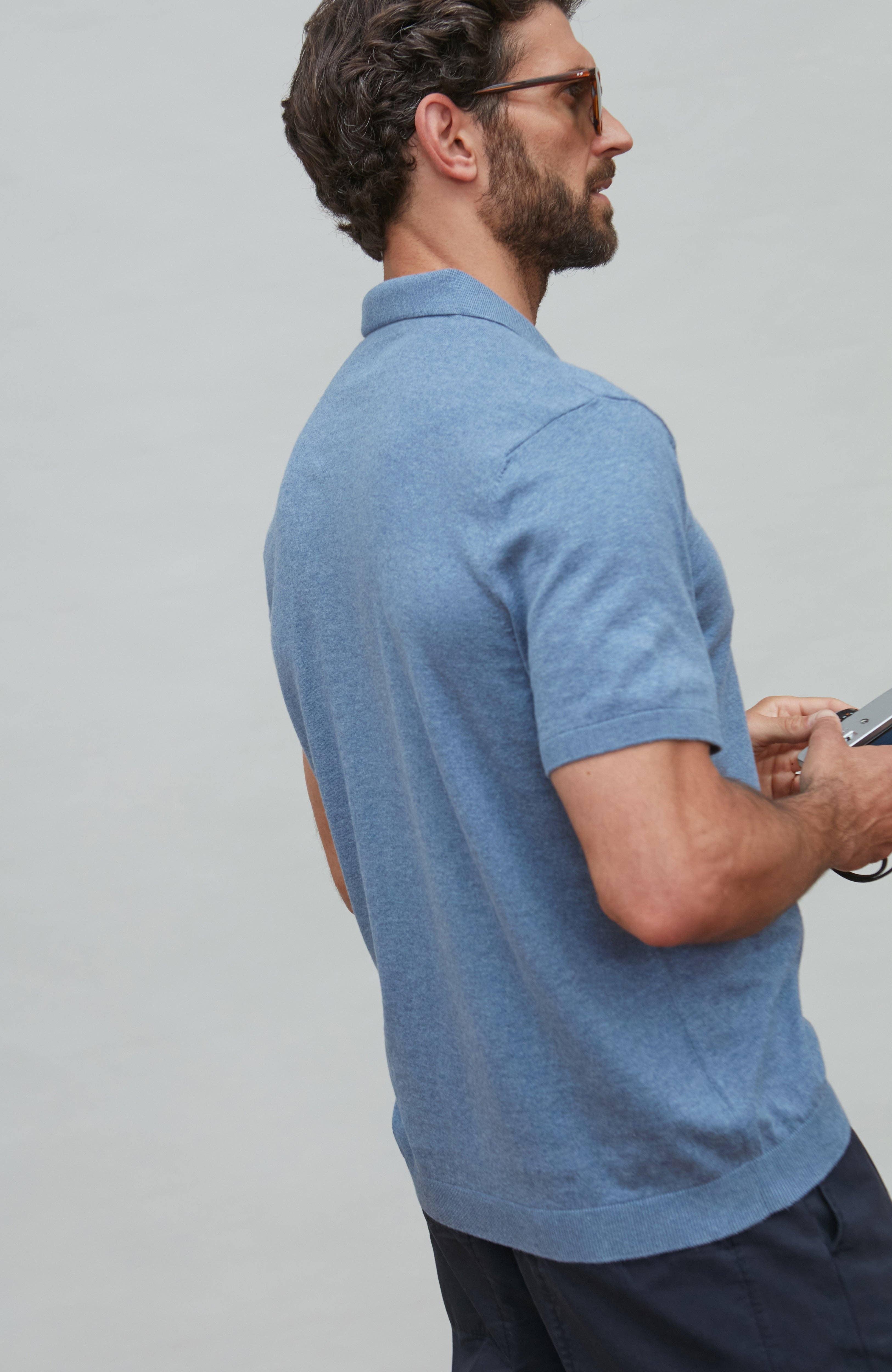 Paul James Knitwear - Wholesale Polo - Heren - Heren Ultra Fijne Katoenen Poloshirt Zonder Knopen25