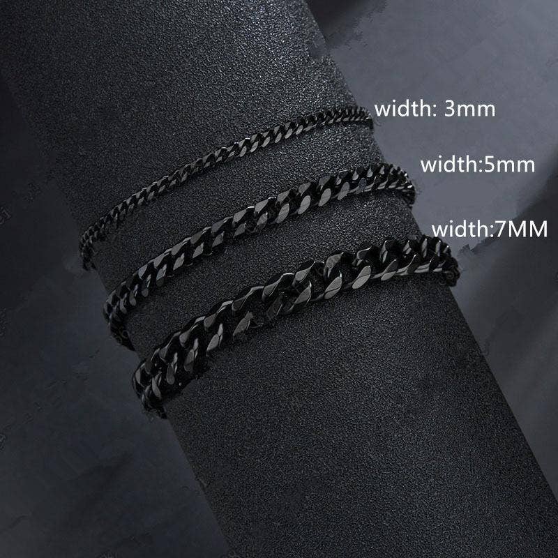 RabenBeads - Wholesale Link & Chain Bracelet - Cuban Chain Men Stainless Steel Bracelet5