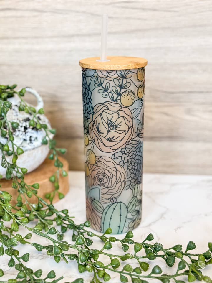Gobelet en verre de 25 oz en verre à café glacé, cadeau pour elle pour la vente par The Inspiration Haven