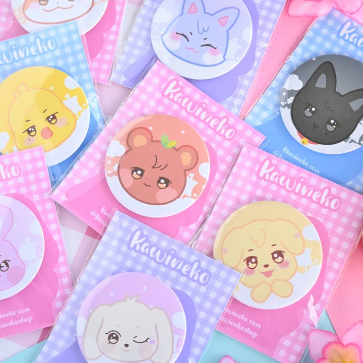 Kawineko – wholesale Nål och knapp för kavajslag – Ani teez tecknade djur kpop knappar söt merch pirat