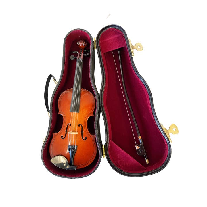 Broadway Gifts Co - Wholesale Decorative Tabletop Object - Violin Miniature with Stand & Case1