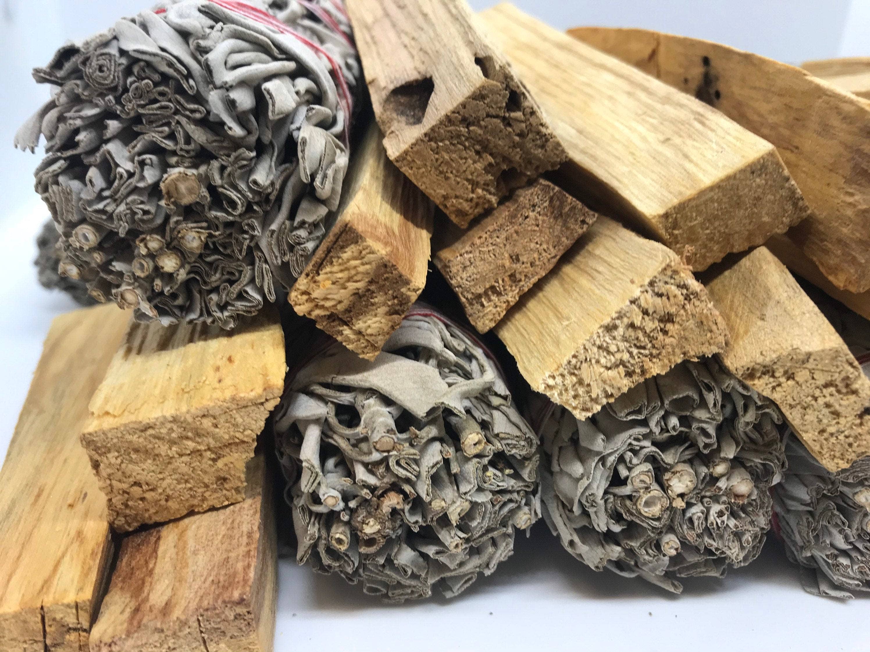 CaNatureLover - Wholesale Wierrookstick - Smudgesticks met witte salie en Palo Santo, 2 stuks6