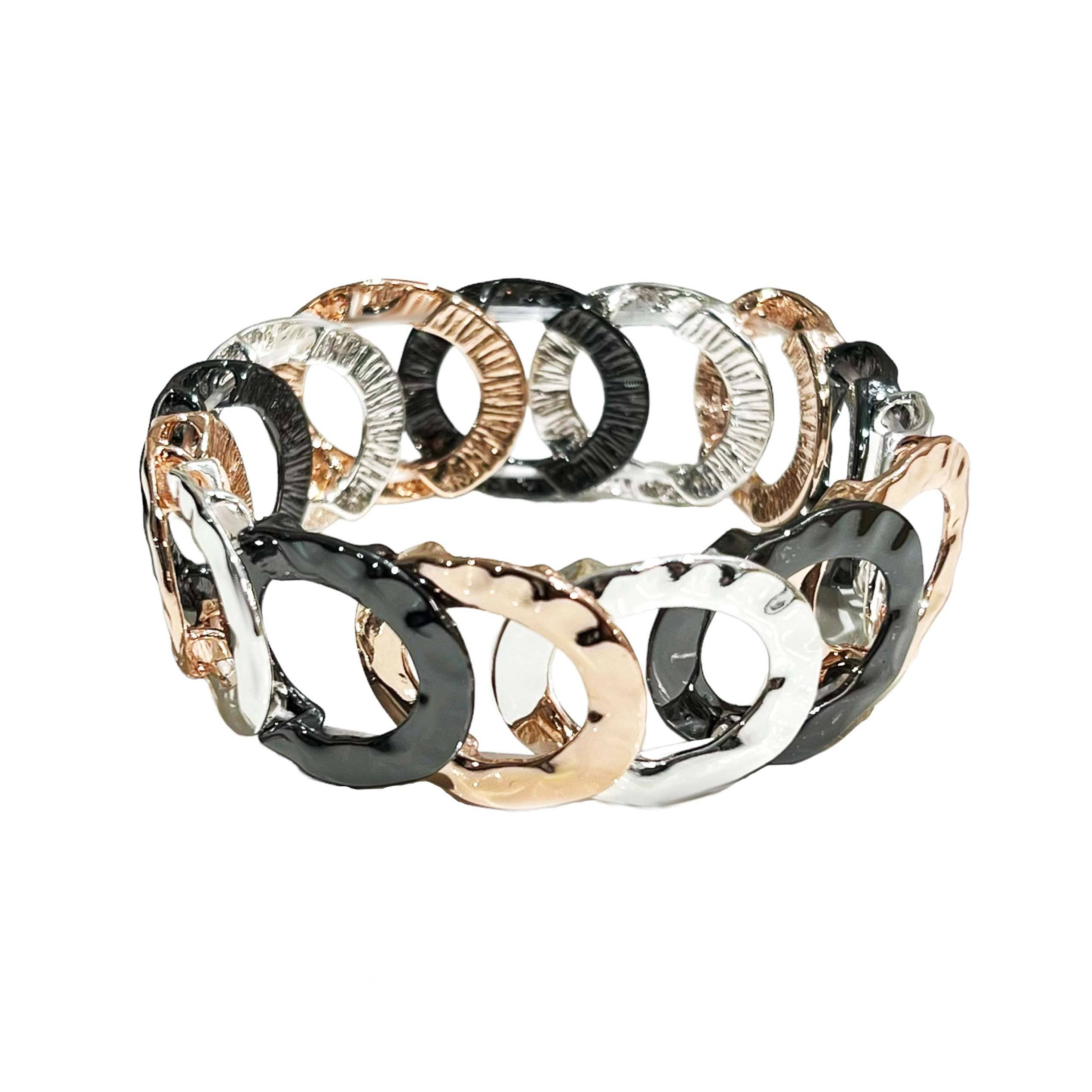 AMORINO SRL - Wholesale Bangle Bracelet - BRAIDED CIRCLE ELASTIC BRACELET - SW19515104C131