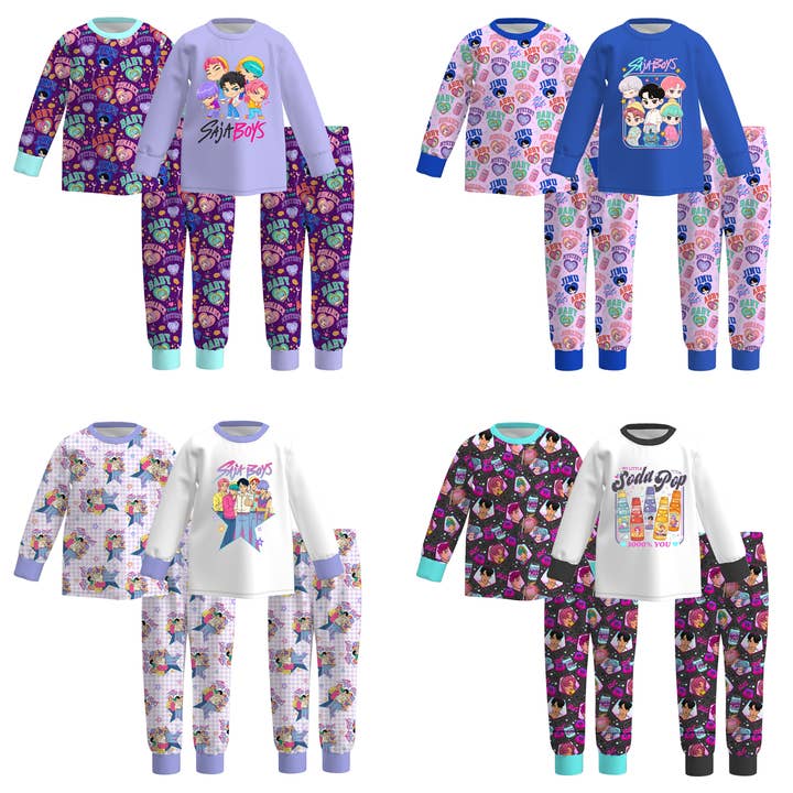 Boys Kpop Demon Hunters Pajamas Set Sleepwear Collection for wholesale by Auraquise