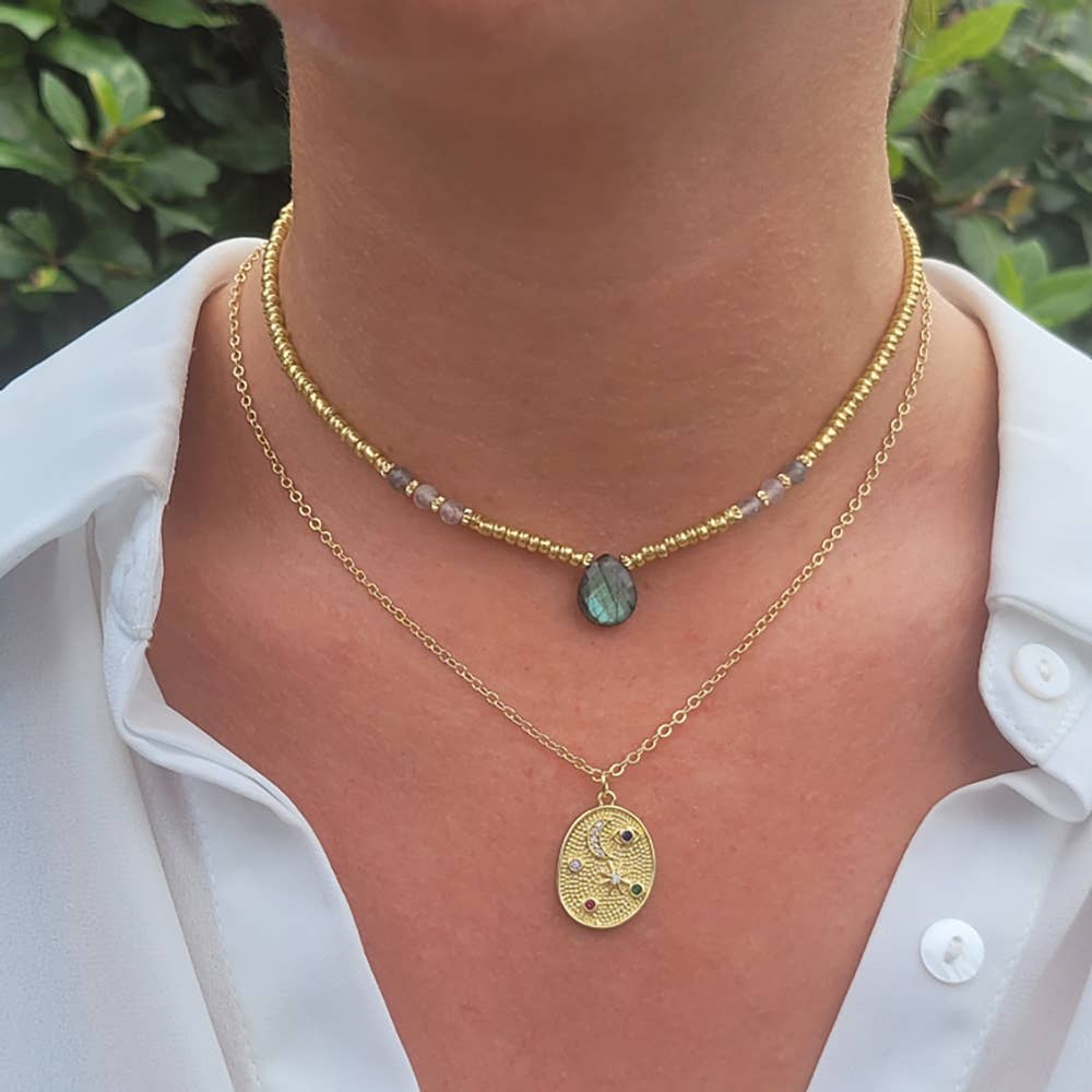 Moira Bijoux Creation – wholesale Hänge-/berlockhalsband – Malara Labradorit Halsband1