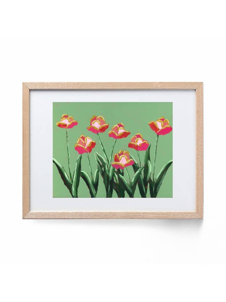 Impression sur toile horizontale "Les Tulipes de Martha" pour la vente par Allie Burton Art