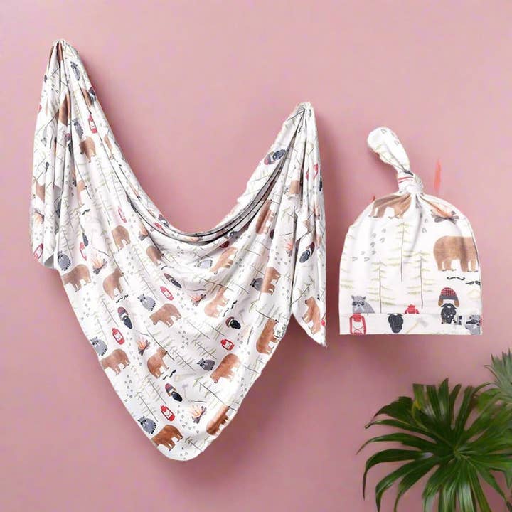 KiddieKickz - Wholesale Clothing set – Baby - Newborn Print Wrap Tire Hat Headband Two-Piece Set13